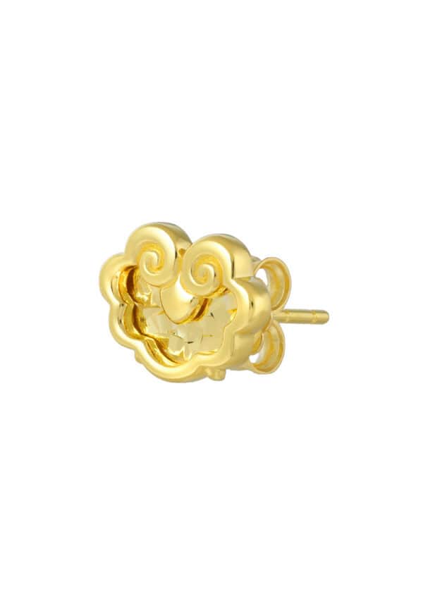 TOMEI Fortune Lock Earrings, Yellow Gold 916/22K