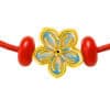 TOMEI Flower Charm with rope, Yellow Gold 999/24K