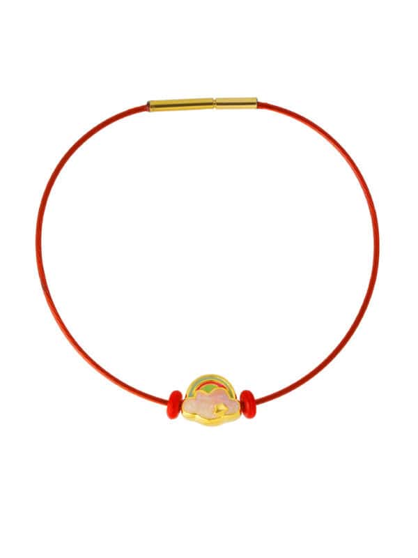 TOMEI Rainbow Charm with rope, Yellow Gold 999/24K