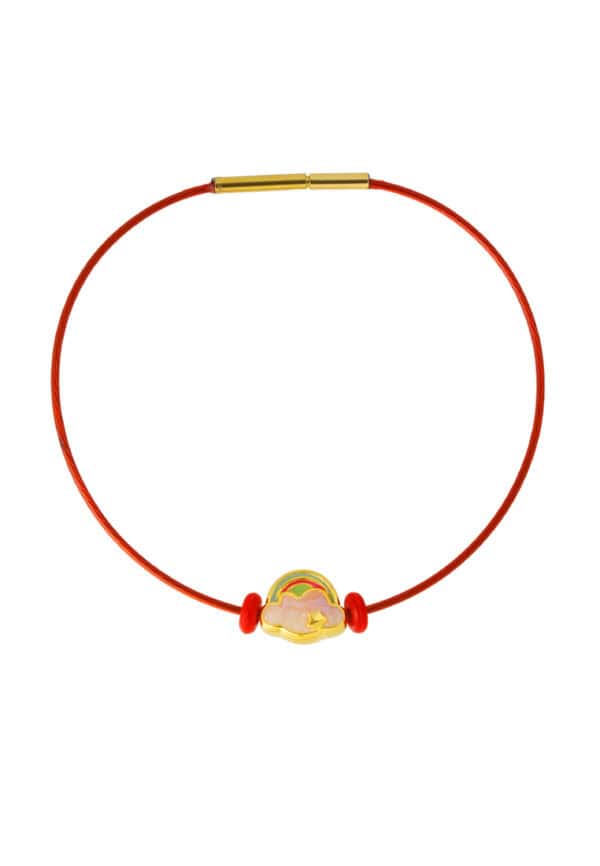 TOMEI Rainbow Charm with rope, Yellow Gold 999/24K