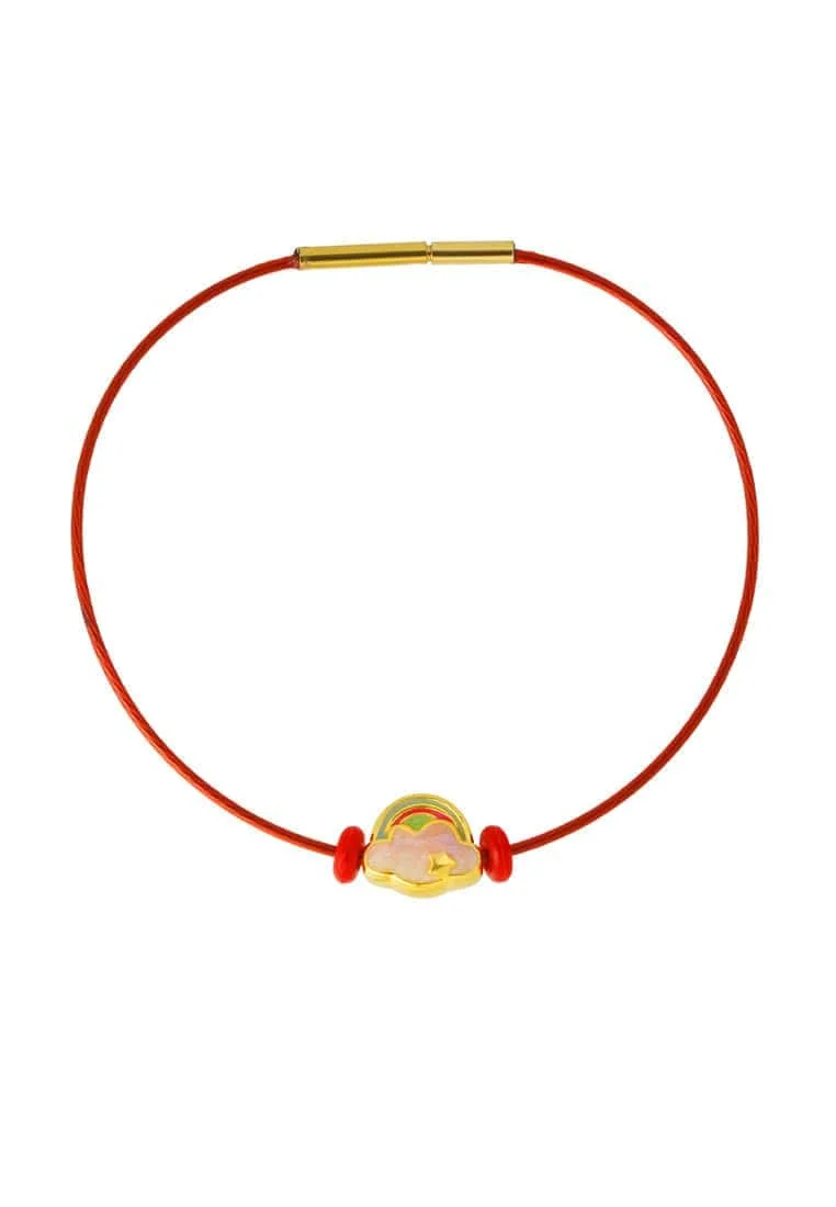 TOMEI Rainbow Charm with rope, Yellow Gold 999/24K