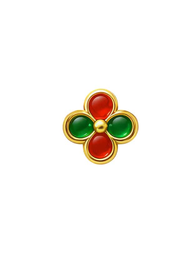 TOMEI Flower Charm with rope, Yellow Gold 999/24K