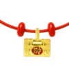 TOMEI Lucky Lock Charm with rope, Yellow Gold 999/24K