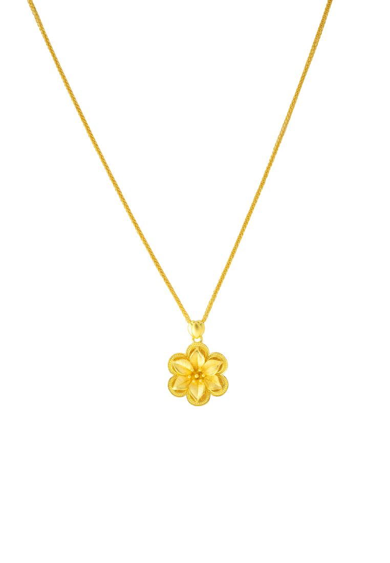 TOMEI x Xifu Flower Necklace, Yellow Gold 999/24K