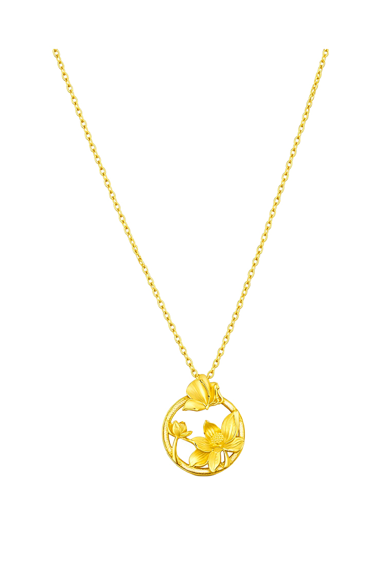 TOMEI x Xifu Lotus Necklace, Yellow Gold 999/24K