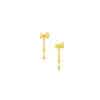 TOMEI Ribbon Earrings, Yellow Gold 999/24K (5G)