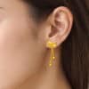 TOMEI Ribbon Earrings, Yellow Gold 999/24K (5G)