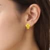 TOMEI Clover Earrings, Yellow Gold 999/24K (5G)