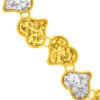 TOMEI Dual-Tone Heart Bracelet, Yellow Gold 916/22K