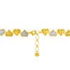 TOMEI Dual-Tone Heart Bracelet, Yellow Gold 916/22K