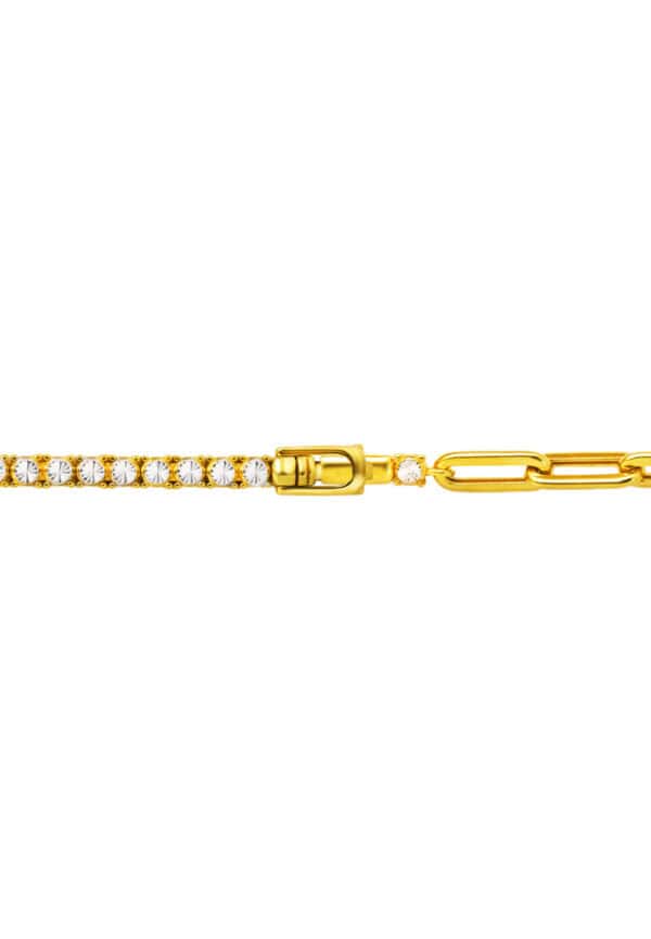 TOMEI Diamond Cut Collection Bracelet, Yellow Gold 916/22K