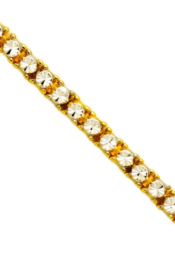 TOMEI Diamond Cut Collection Bracelet, Yellow Gold 916/22K