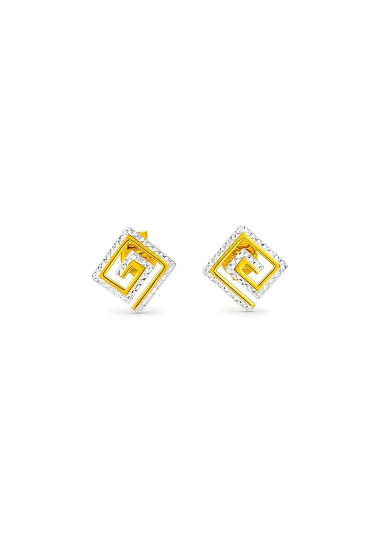 TOMEI Earrings, Yellow Gold 916/22K