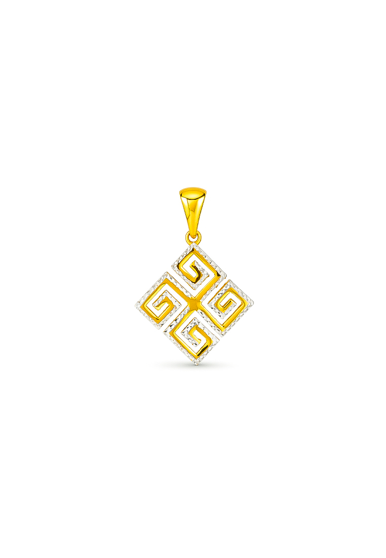 TOMEI Dual-Tone Pendant, Yellow Gold 916/22K