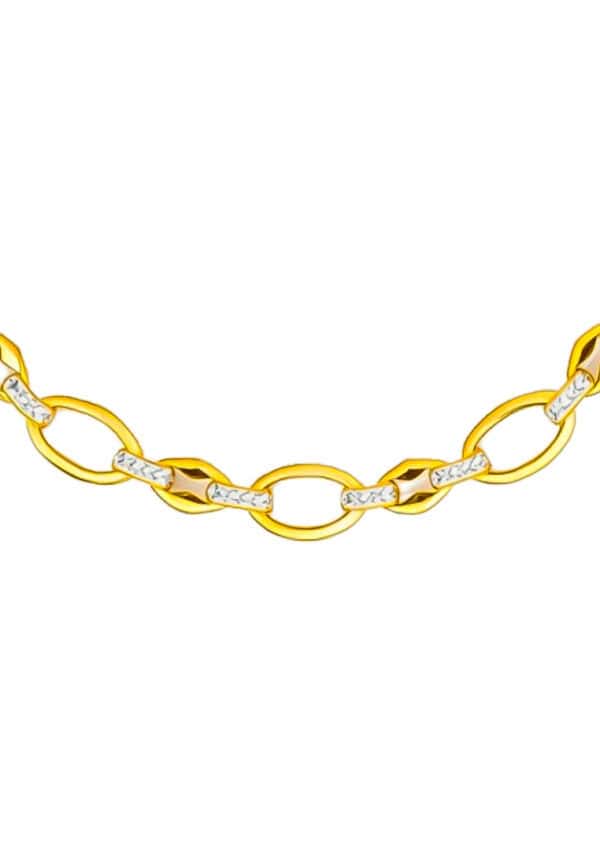 TOMEI Dual-Tone Bracelet, Yellow Gold 916/22K