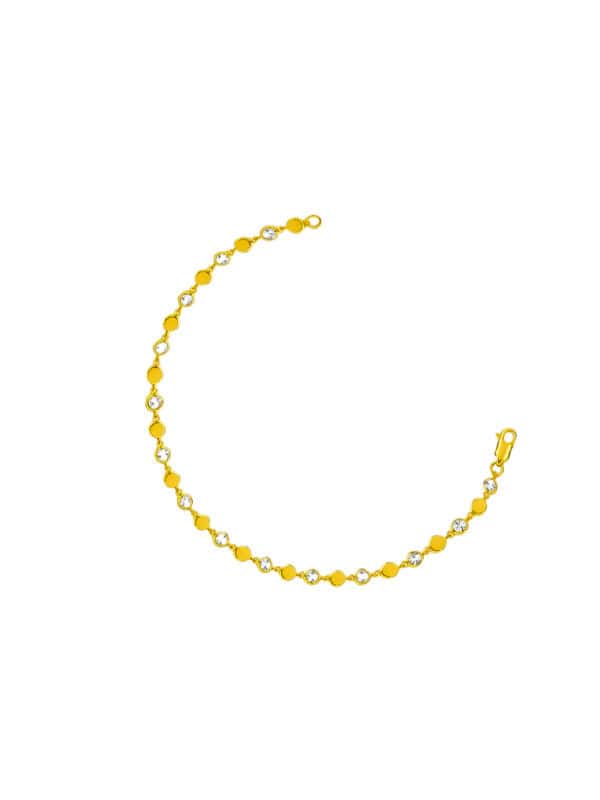 TOMEI Diamond Cut Collection Bracelet, Yellow Gold 916/22K