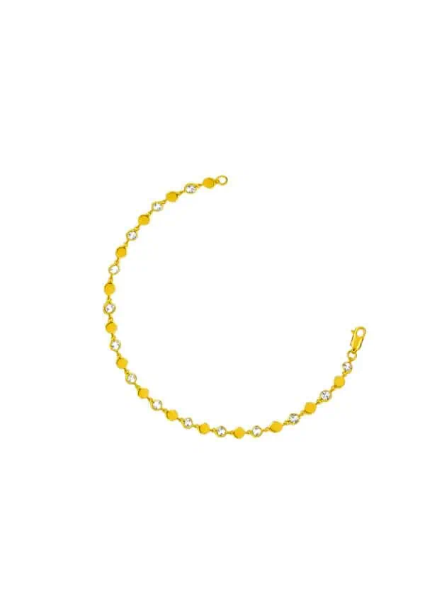 TOMEI Diamond Cut Collection Bracelet, Yellow Gold 916/22K