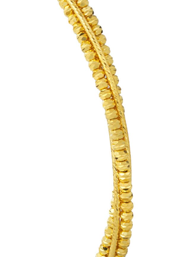 TOMEI Bead Bangle, Yellow Gold 916/22K