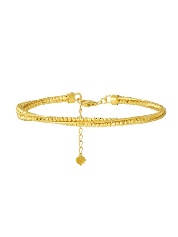 TOMEI Bead Bangle, Yellow Gold 916/22K