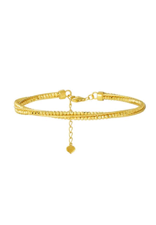 TOMEI Bead Bangle, Yellow Gold 916/22K