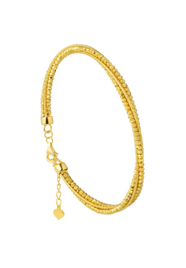 TOMEI Bead Bangle, Yellow Gold 916/22K