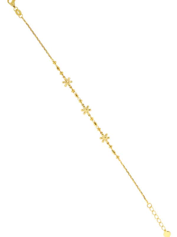 TOMEI Flower Bracelet, Yellow Gold 916/22K