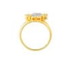 TOMEI Dual-Tone Clovers Ring, Yellow Gold 916/22K