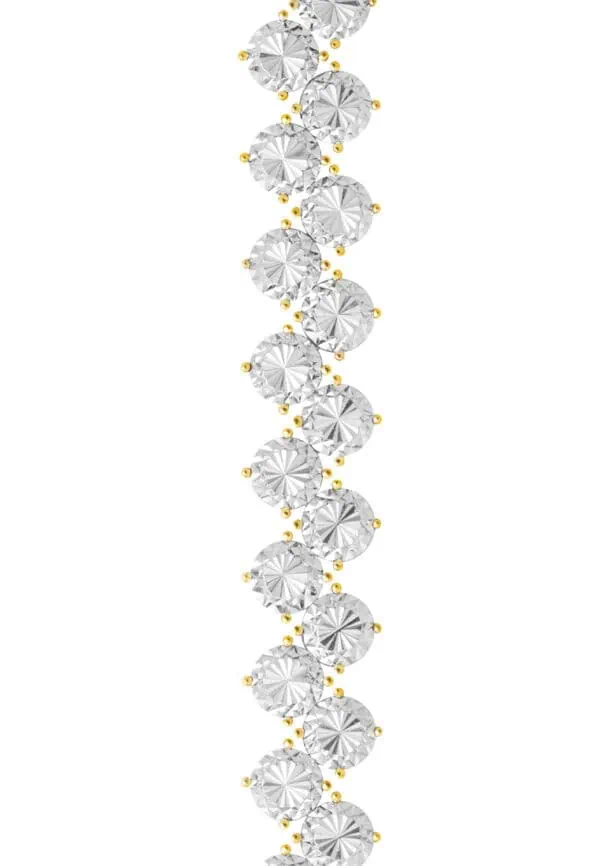 TOMEI Diamond Cut Collection Bracelet, Yellow Gold 916/22K