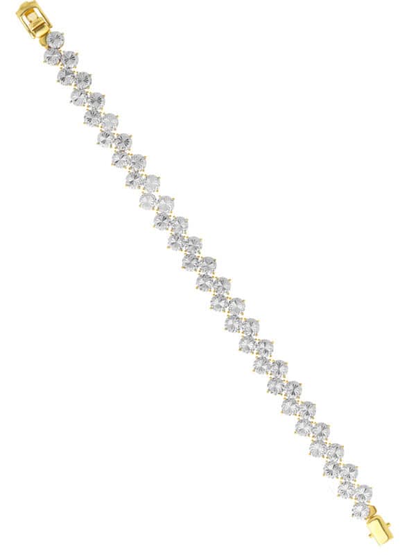 TOMEI Diamond Cut Collection Bracelet, Yellow Gold 916/22K