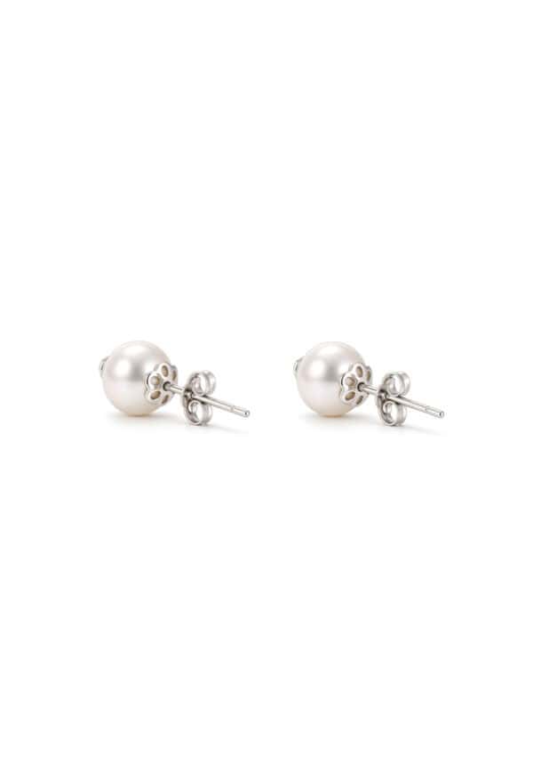 TOMEI Pearlfect Love Earrings, White Gold 585/14K
