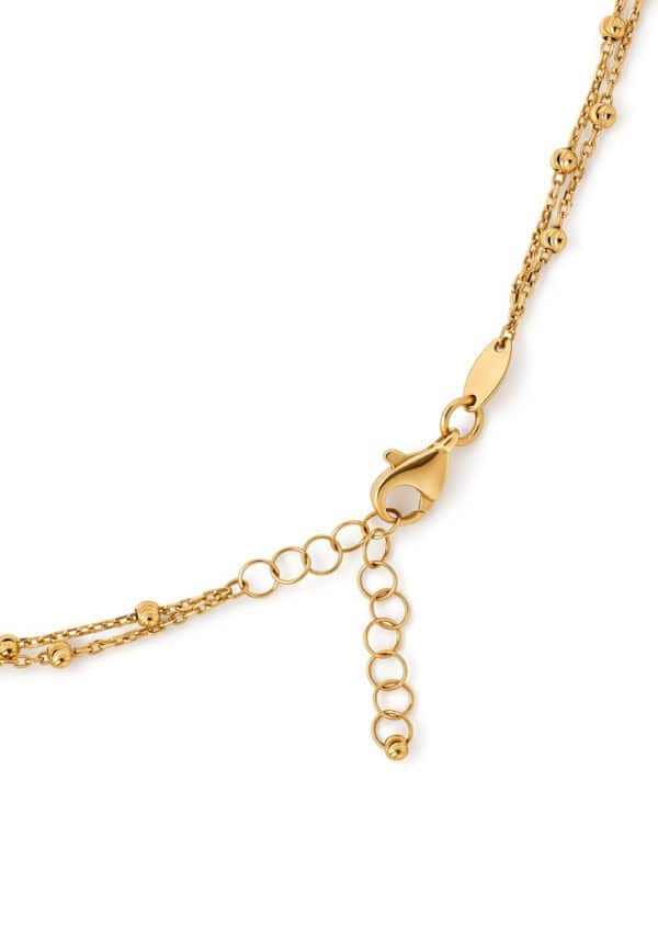 TOMEI Double Strand Necklace, Yellow Gold 585/14K