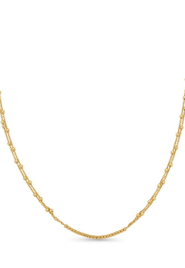 TOMEI Double Strand Necklace, Yellow Gold 585/14K