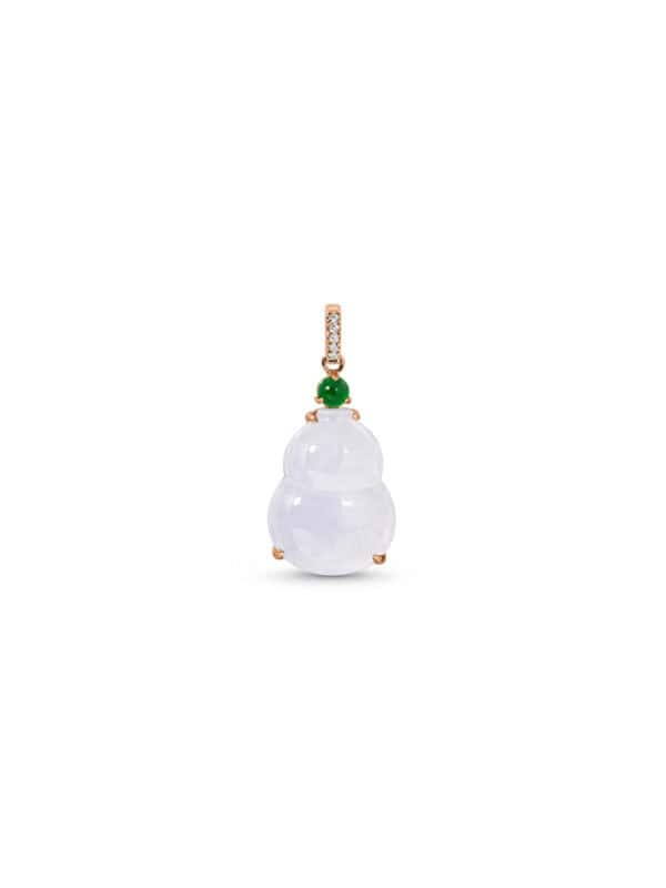 TOMEI Gourd Jade Pendant, Rose Gold 750/18K