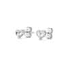 TOMEI Heart Earrings, White Gold 585/14K