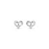 TOMEI Heart Earrings, White Gold 585/14K