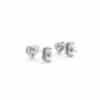 TOMEI Heart Earrings, White Gold 585/14K