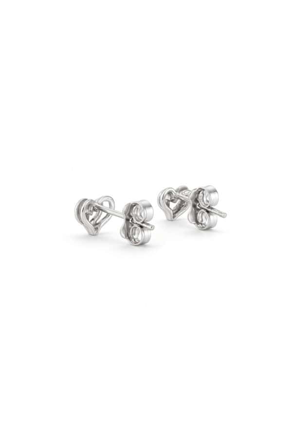 TOMEI Heart Earrings, White Gold 585/14K