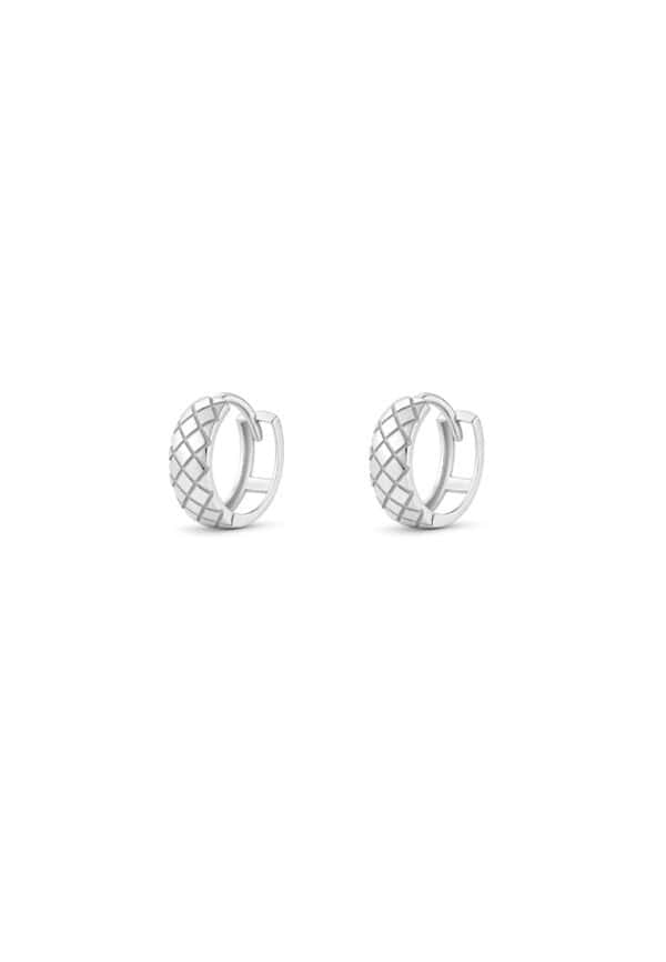 TOMEI Hoop Earrings, White Gold 585/14K