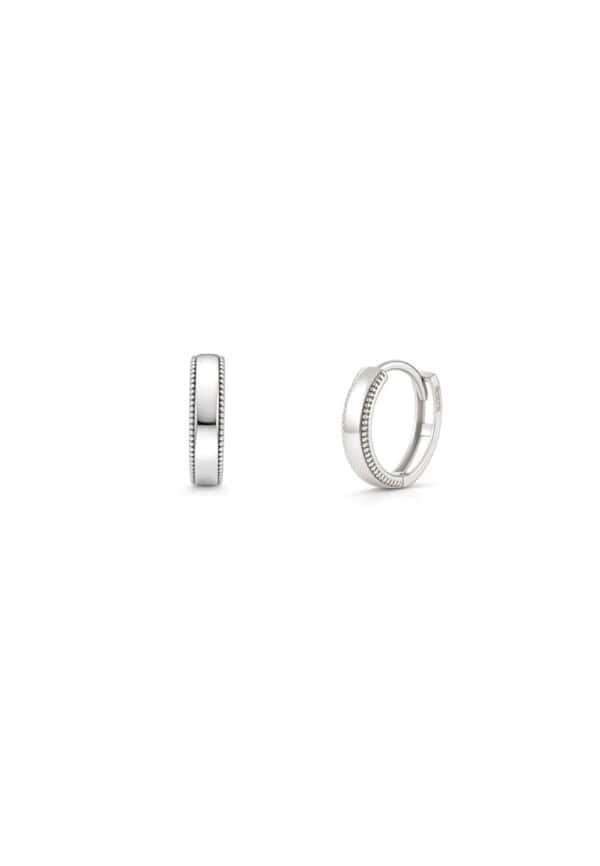 TOMEI Hoop Earrings, White Gold 585/14K