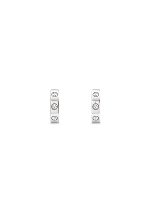 TOMEI Hoop Round Earrings, White Gold 585/14K