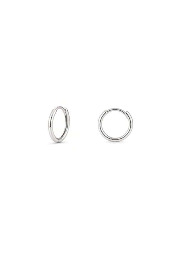 TOMEI Loop Earrings, White Gold 585/14K