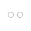 TOMEI Loop Earrings, White Gold 585/14K