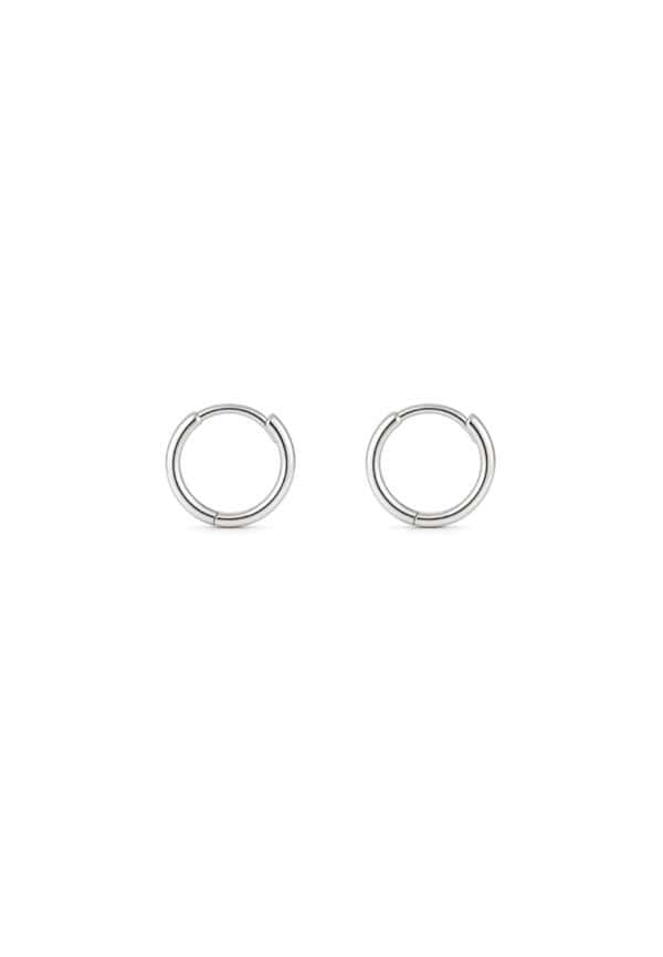 TOMEI Loop Earrings, White Gold 585/14K