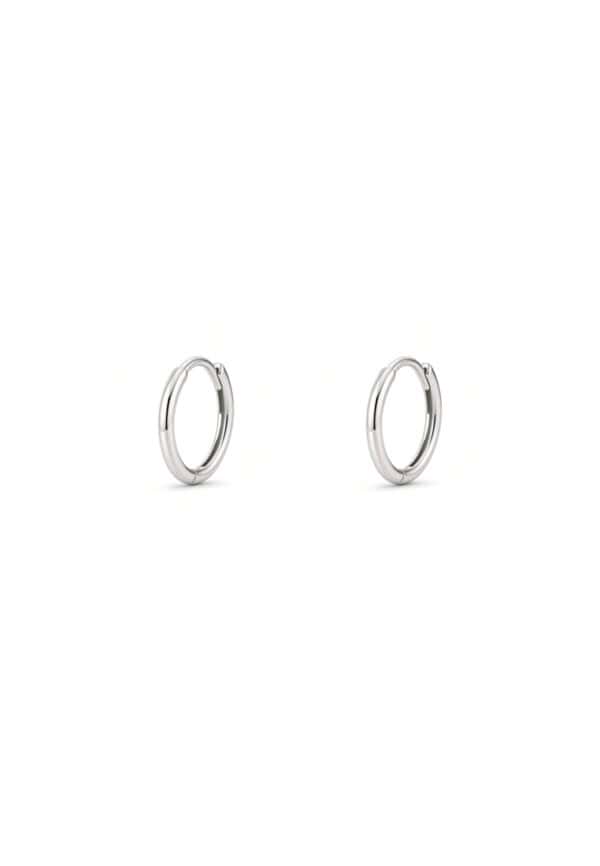 TOMEI Loop Earrings, White Gold 585/14K