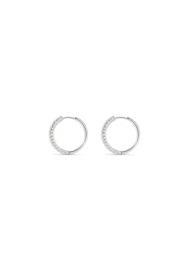 TOMEI Diamond Hoop Earrings White Gold 750/18K
