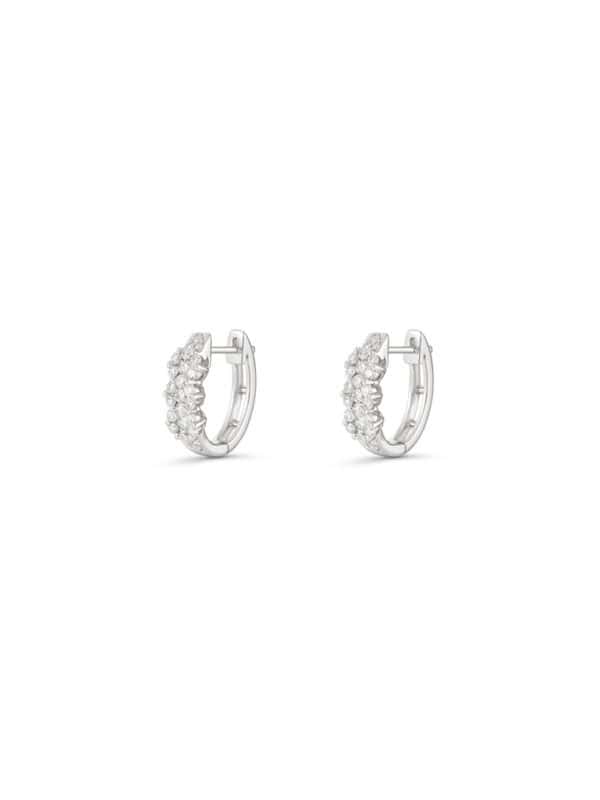 TOMEI Diamond Hoop Earrings White Gold 750/18K