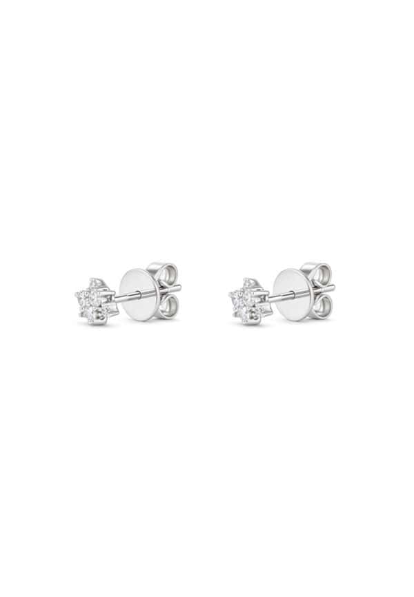 TOMEI Diamond Star Earrings White Gold 750/18K