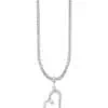 TOMEI Love Diamond Necklace, White Gold 375