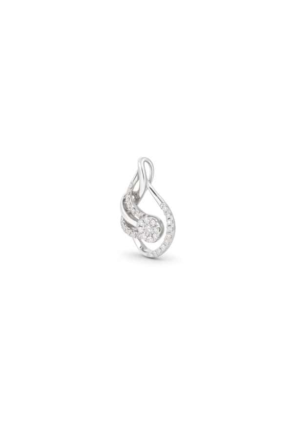 TOMEI Diamond Pendant Set, White Gold 585/14K