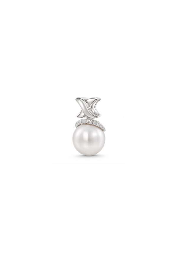 TOMEI Pearl Pendant Set, White Gold 585/14K